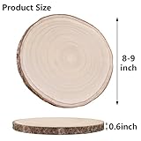 10 Pcs Natural Paulownia Wood Slices 8-9 Inches,Wood Slices for Centerpieces Table Decorations,Unfinished Rounds Wood for Crafts,Wood Slice for Rustic Wedding Decoration Projects