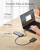 Anker USB C Hub, 565 11-in-1 Laptop Docking station, Dual Monitor Docking Station with 10 Gbps Data Port, 4K HDMI and DisplayPort, 100W Power Delivery, 1 Gbps Ethernet, SD Card Reader for XPS and More