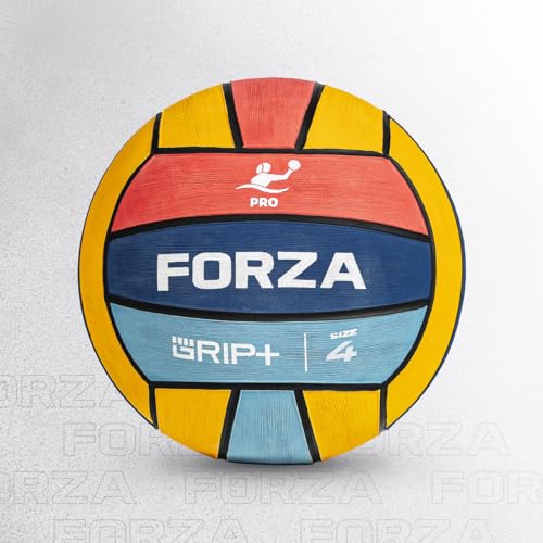 FORZA Water Polo Pro Match Ball | Olympic-Quality, Durable Rubber Blend, with Grip+ Technology - FINA Approved for All Ages (Pack of 1, 4)