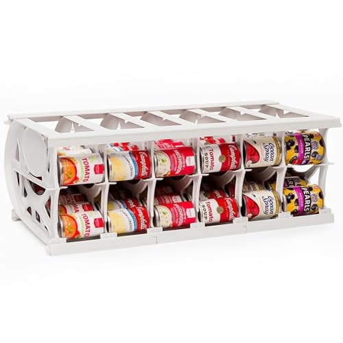 Shelf Reliance Cansolidator Pantry Plus - 1-Pack Can Organizer for Pantry, Stackable Soda Can Storage for Kitchen, Holds 60 Cans of Food or Soda