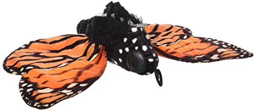 Folkmanis Monarch Life Cycle Reversible Hand Puppet Plush, Red-Orange/Purple/Black, 8"