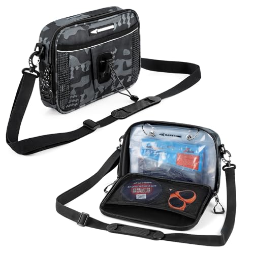 KastKing BaitSpace Detachable Bait Binder Tackle Bag – Large Clear Sleeves, Durable 900D Water-resistant Fabric, Soft Plastic Bait Storage For Hooks, Sinkers & Fishing Accessories