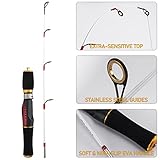 Dr.Fish 40-Pieces Ice Fishing Rod and Reel Combo, Ice Fishing Pole Gear Spinning Reel Equipment Set Backpack Chair Jigs Lures Accessories