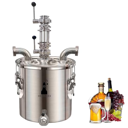 HOOLOO Distiller Thumper 5.5Gal/21L Moonshine Still Thumper Keg with 1.5" access port,Rum Distillation Accessories