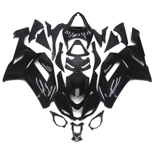 OWCAS Vivid Shiny Black Motorcycle Bodywork Fairing Kit for 2007-2008 07 08 Kawasaki Ninja ZX6R 636 ZX 600P Glossy Black a014