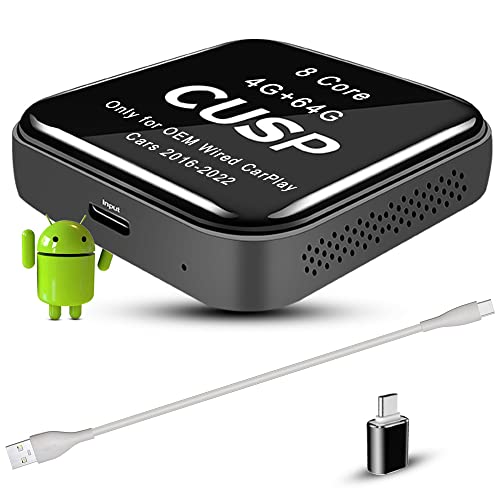 2023 Car Play AI AS Android Smart Box Dongle USB Video YouTube Netflix Qualcomm 8 core CUSP 8G+128G LTE+Wireless Car Play and Android Auto Only for OEM Wired CarPlay Cars