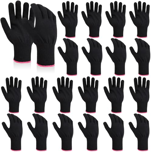 Suhine 20 Pcs Heat Resistant Gloves Professional Heat Resistant Gloves for Hair Styling Curling Heat Resistant Work Gloves(Classic Style)