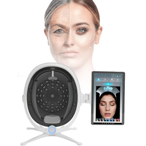 3D Skin Analyzer Machine - 13.3in HD Screen, 38 Million Pixels, AI Face Recognition Technology, Skin Sensor Scanner for Beauty Salon and Skincare Professionals