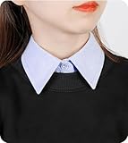 NIDMIDO 4 Packs Cotton Fake Collar Detachable Dickey Collar Blouse Half Shirts Faux False Collar for Women & Men Favors