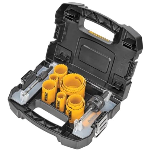 DEWALT Hole Saw Kit, 14-Piece, Includes 2 Quick Change Mandrels and Pilot Point Bits (D180005)