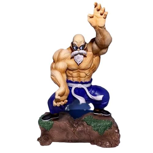 Muenmee Master Roshi Figure,Master Roshi Anime Statues Figurine PVC Action Figure Jackie Chun Figure Collection Home Decor Gift Model Toys Anime Figure 10 Inch