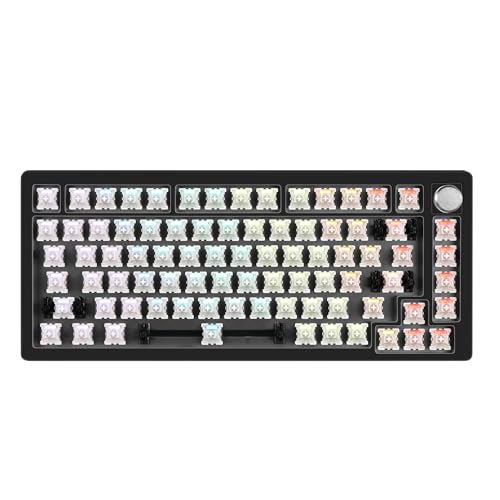 DrunkDeer A75 Rapid Trigger Mechanical Keyboard Magnetic Switch Keyboard TKL RGB 75% Layout Wired USB Compact Gaming Keyboard 82 Keys with Knob Black, Barebone