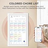 DASFIWO 21.5 Inch Digital Calendar Planner & Smart Chore Chart, Full HD Interactive Touchscreen Display for Family Schedules - Include Desk Stand and Wall Mountable