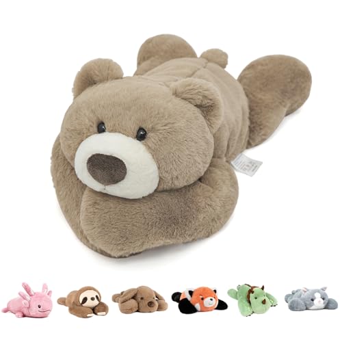 Niuniu Daddy 20" | 3.3 Pound Weighted Bear Stuffed Animals for Adults Kids, Giant Large Teddy Bear Plush Toy, Cute Brown Bear Body Pillow with Soft Fur & Body for Gift Christmas Birthday Holidays