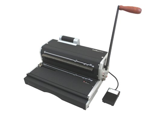 Akiles ACM-ER41+ Model CoilMac-ER Plus Manual Coil Punch with Electric Coil Inserter, Special 4 x 5mm Oval Holes, All 54 Disengageable Pins, Up to 20-Sheet for 20 lbs Paper or 2.6mm for Hardboard
