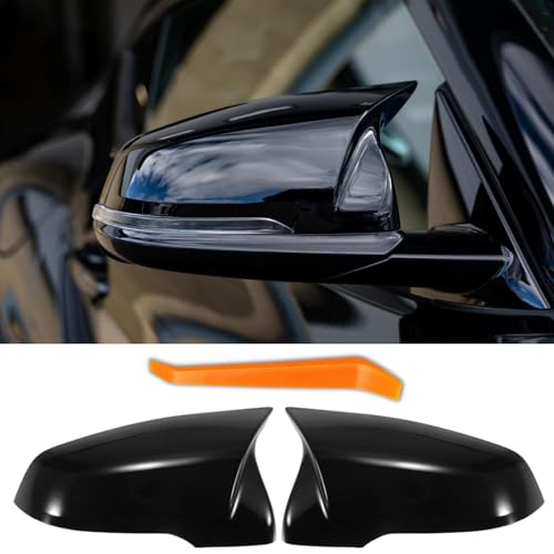 M Sport Side Mirror Covers for BMW 1/2 Series X1/X2/Z4 (F39)(F40)(F44)(F48)(G29) & for Toyota Supra A90 MK5 - Gloss Black, 1 Pair