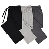 DARESAY Mens Lounge Pants with Pockets - Mens Pajama Pants - Lounge Pants Men, Up to 3XL Pack of 3