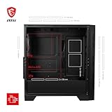 MSI MAG Forge 321R Airflow - Premium Mid-Tower Gaming PC Case - Tempered Glass Side Panel - ARGB 120mm Fans - Liquid Cooling Support up to 360mm Radiator - Vented Front Panel