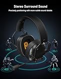 SENZER SG500 Surround Sound Pro Gaming Headset with Noise Cancelling Microphone - Soft Memory Foam Padding - Portable Foldable Headphones for PC, PS4, PS5, Xbox One, Switch - Black