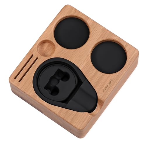 Normcore Espresso Tamping Station, Wooden Espresso Tamper Station, Solid American White OAK Wood Tamper Holder For 51mm 54mm Espresso Machine Accessories