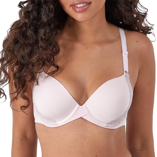 Maidenform Womens One Fab Fit Underwire Bra, Demi T-Shirt Convertible for Bra, Ballerina Slipper/Gloss, 34A US