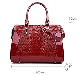 BYKOINE Ladies Tote Retro Alligator Pattern Women Shoulder Bags PU Leather Messenger Bags Handbags Ladies Crossbody Bags