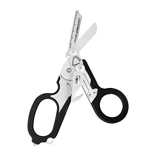 LEATHERMAN, Raptor Emergency Response Shears with Strap Cutter and Glass Breaker, Black with MOLLE Compatible Holster