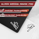 SIROOLAC Glass Gaming Mouse Pad 400mm x 500mm FPS Game Special Tempered Glass Durable 3mm Thickness Accurately and Quickly Shoot Opponents (400mm x 500mm, White)