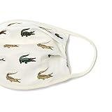 Lacoste Cotton Piqué Face Mask, Croc Print, Adult ONE Size