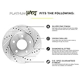 Hart Brakes Rear Brakes and Rotors Kit |Rear Brake Pads| Brake Rotors and Pads| Ceramic Brake Pads and Rotors |fits 2002-2020 Nissan Altima, Juke, Maxima, Sentra; Renault Safrane