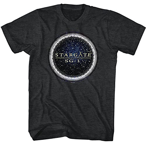 American Classics Stargate T Shirt Stargate SG1 Logo Adult Short Sleeve Sci-Fi Movies Vintage Style Graphic Tees Black