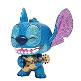 Funko Lilo & Stitch Stitch with Ukulele Diamond Glitter Pop! Vinyl Figure - Entertainment Earth Exclusive, Blue, 3.75 inches