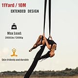 ZYOSJK Aerial Silks 11 Yards Aerial Silks For Home Aerial Yoga Swing Aerial Yoga Hammock Swing Aerial Silk For Gymnastics (SKY BLUE)