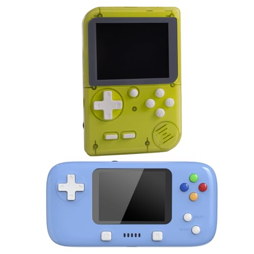 Retro Mini Game Machine with 400 Classical FC Games Handheld Game Console 2.8-Inch Color Screen Support for TV Output（Geen and Blue）