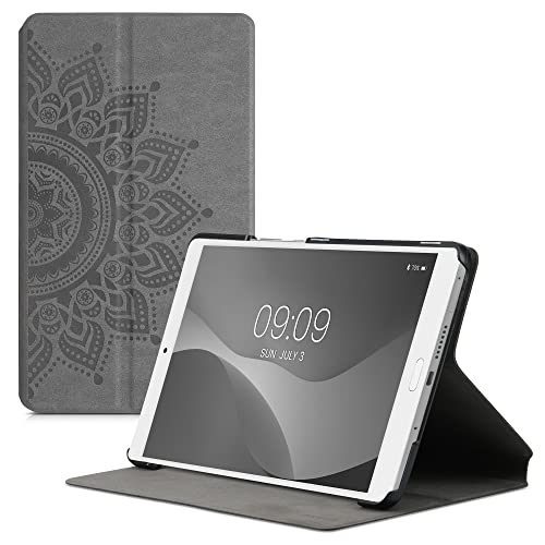 kwmobile Case Compatible with Huawei MediaPad M3 8.4 - Tablet Cover with Stand - Rising Sun Grey