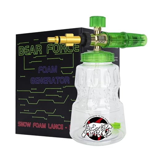 BEAR FORCE Pressure Washer Green Foam Cannon Foam Generator Snow Foam Lance with 1.25mm & 1.10mm Orifice Nozzle for Lavor, for Sterwins, for Parkside Pressure Washer