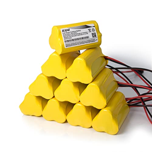 Coonyard (10-Pack) 3.6V 800mAh AA ELB-B001 NiCad Battery Replacement for Lithonia ELBB001 0253799 ANIC1566 Unitech AA800MAH Emergency Exit Light Fire Exit Sign