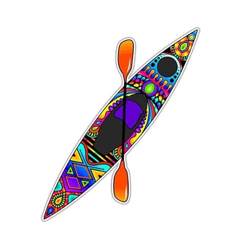 Kayak Paddle Outdoors Waterproof Sticker by Megan J Designs ™ Laptops Windows Cars Decal Vinyl