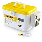 Frabill Bait Box with Aerator | Live Bait Storage Cooler with Portable Aerator | 8-Quart Capacity