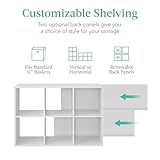 Best Choice Products 6-Cube Storage Organizer, 11in Shelf Opening, Bookcase, Display Shelf, Customizable w/ 3 Removable Back Panels – White