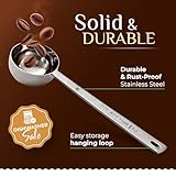 Orblue Premium Coffee Scoop Set - 1 Tbsp (15ml) & 2 Tbsp (30ml) Measuring Tablespoon - Stainless Steel Coffee Measuring Spoon and Scooper with Long Handles - Pack of 2