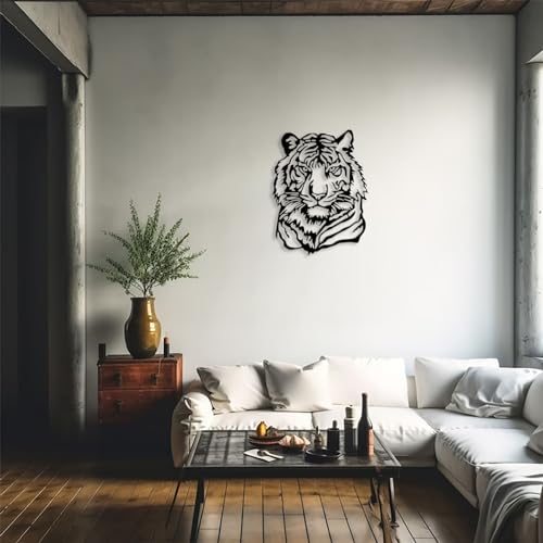 Tiger Metal Wall Decor, Tiger Wall Art, TigerHome Decor, Minimalist Line Art, Home Wall Art, Animal Metal Wall Decoration, Housewarming Gift