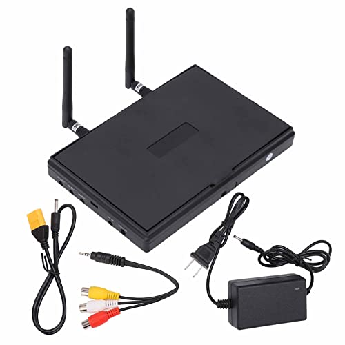 FPV Monitor Dual Receiver 5.8GHz 40Channels 7Inch LCD Monitor/Display Screen Receiver Monitor for FPV Drone Quadcopter with Wireless Receiver 140/120 Degree