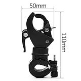 4pcs Universal Bike Bicycle Flashlight Lamp Mount Clamp Stand Holder 360º Rotation, Black