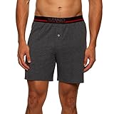 Men's 3 Pack Knit Boxers (Black/Black/Grey, Medium)