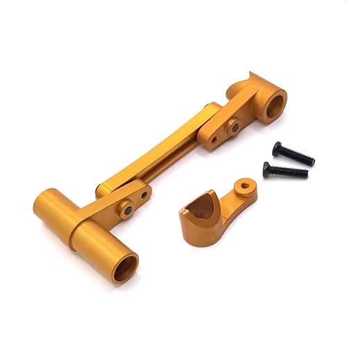 BrewJa Metal Upgrade Modification Steering Group for WLtoys 104009 12401 12402 12403 12404 12409 RC Car Parts (Color : Yellow)