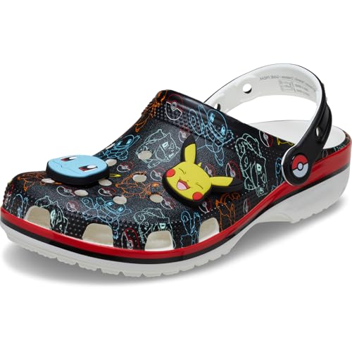 Crocs Unisex-Adult Classic Pokemon Clog, Clogs for Men and Women, Pikachu & Friends, 11 Women/9 Men