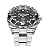 Oceaneva™ Men's Deep Marine Explorer II 1250M Pro Diver Watch Gun Metal Gray Dial - Swiss Made Sellita SW200-1 Automatic Movement Stainless Steel Bracelet