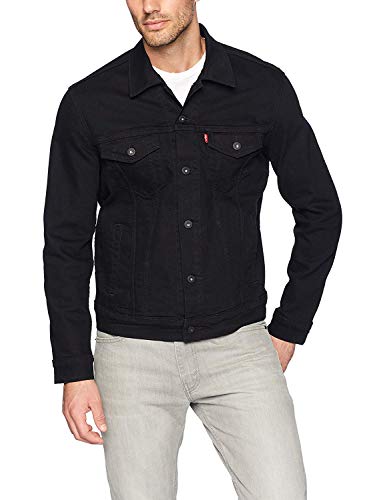 Levi's Men's Trucker Jacket (Also Available in Big & Tall), (New) Larimar/Black/Stretch, Large