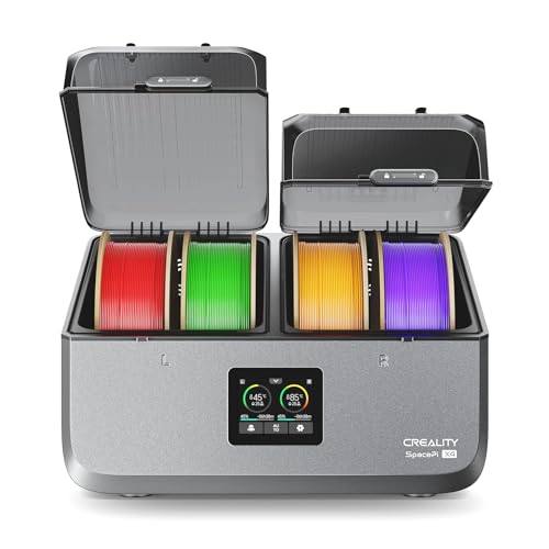 Creality Space Pi X4 Filament Dryer Box–Dual Independent Heaters up to 85°C,Active Dehumidification & Desiccant Regeneration,Silent,Triple Safety–3D Printer Filament Dryer,Fits PLA,PETG,ABS,TPU,PA,etc